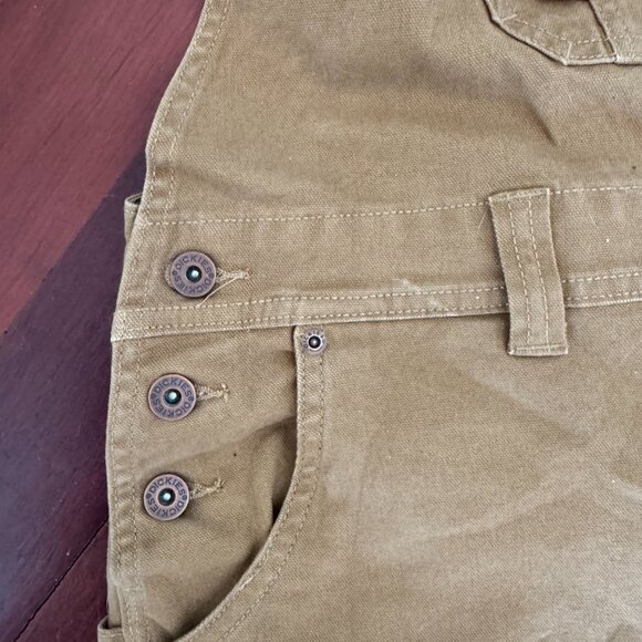 NWOT - Dickies Women's Relaxed Fit Bib Overalls - Rinsed Brown Duck - Picture 6 of 7